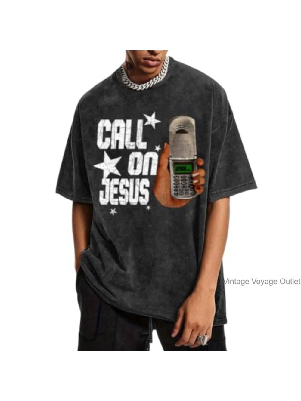 Men's Christian Graphic T-Shirt Crewneck Short Sleeve Acid Wash Cotton Faith Tee